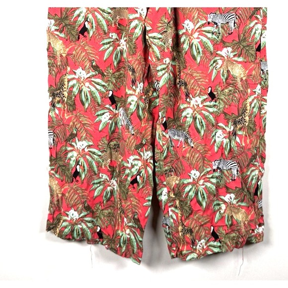 Jane & Delancey Pants XL‎ High Rise Wide Leg Jungle Tropical Flowy Resort NEW - Picture 4 of 10